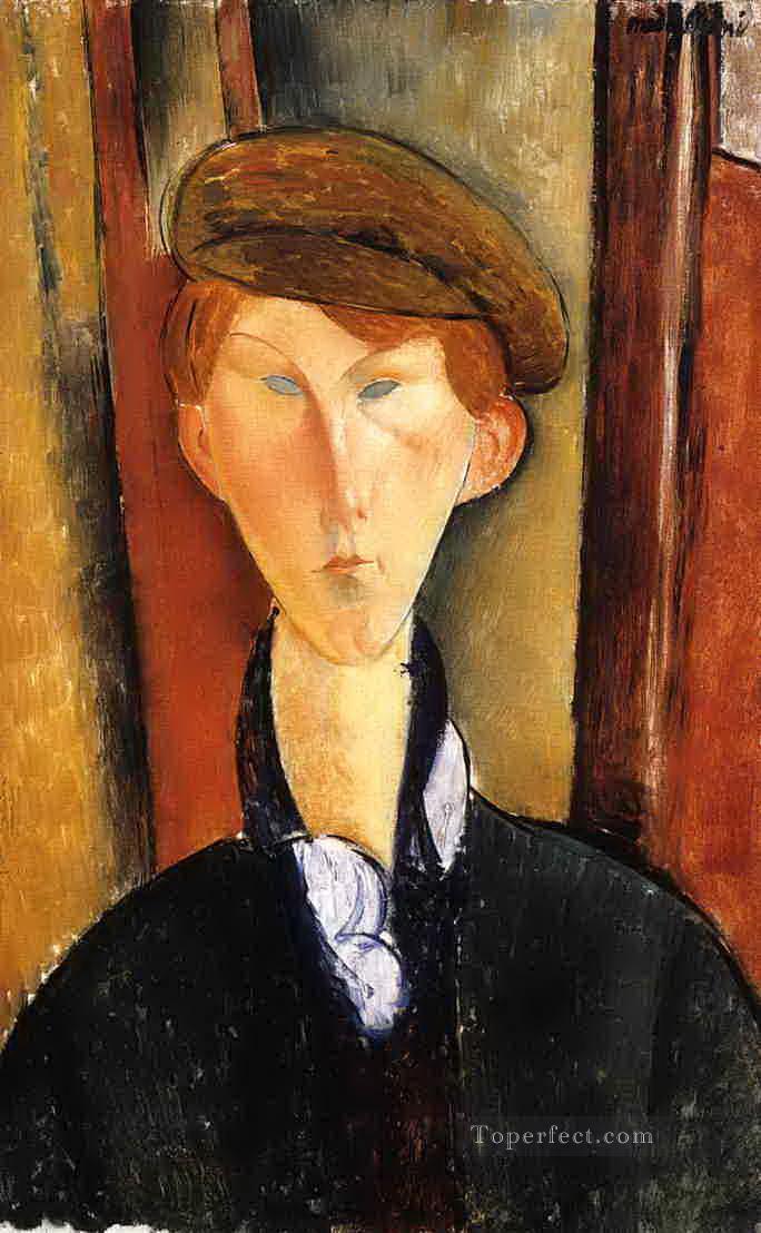 young man with cap 1919 Amedeo Modigliani Oil Paintings